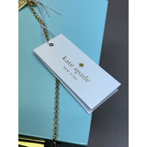 Kate Spade Sunset Blooms Gold Flower Pendant Necklace Black Stone NWT Authentic - Picture 7 of 11